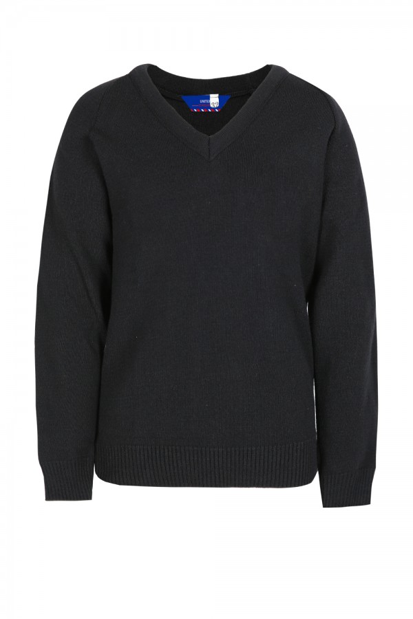 Boys & Girls V-Neck Cotton/Acrylic School Jumper-0