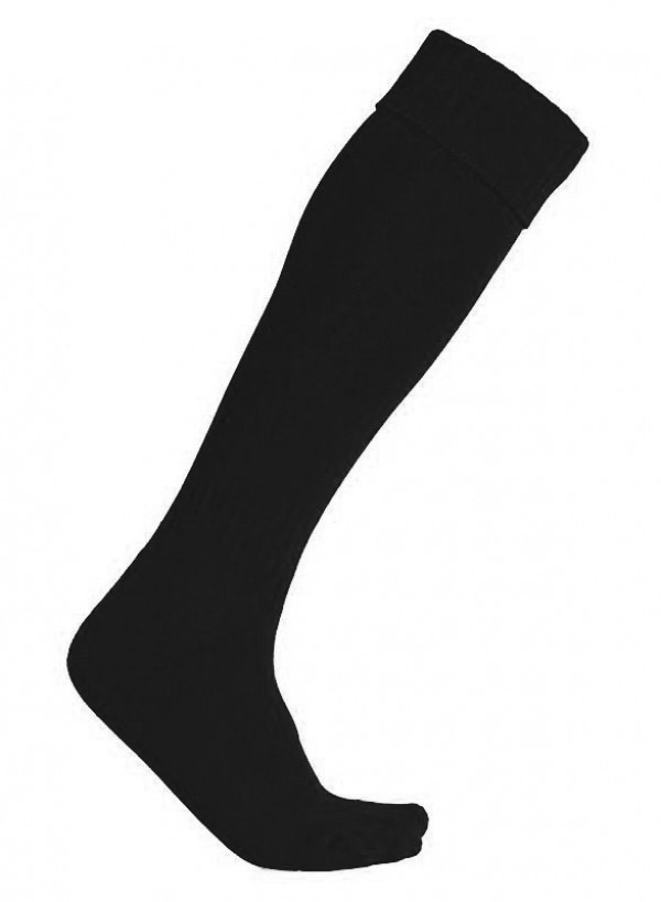 Plain Black Football Socks-0