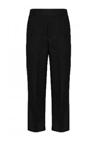 Boys Black Pull Up Trouser