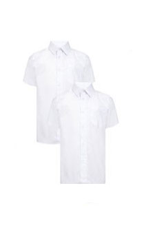 Boys White Non-Iron Shirt Short Sleeves