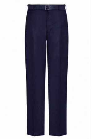 Boys Navy Blue Trouser with Belt & Zip Fastening-0