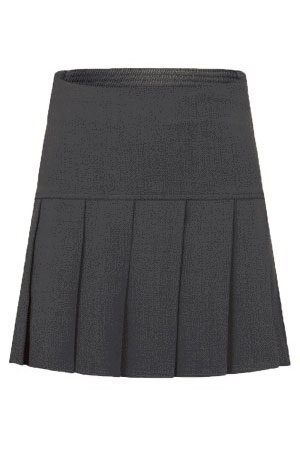 Girls Grey Drop Pleat Skirt