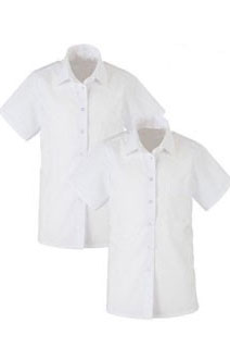 Girls White Shirt Short Sleeves