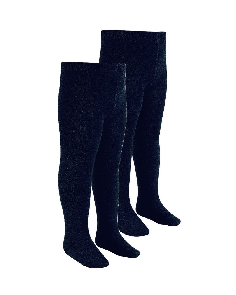 Girls Navy Tights 2 Pairs