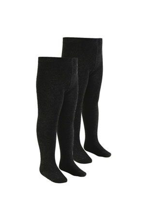 Girls Black Tights 2 Pairs