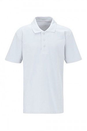 Lever Edge School PE Plain White Polo Shirt Boys / Girls-0