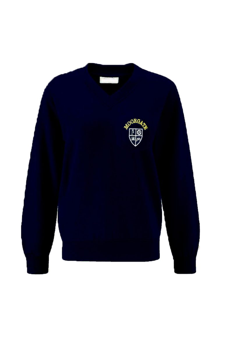 Moorgate Primary School V Neck Sweatshirt With Logo