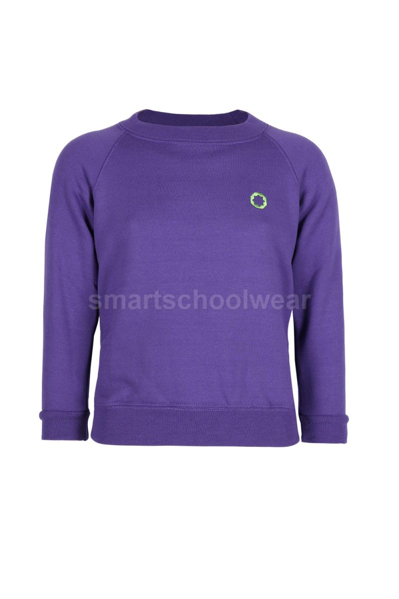 Olive School Sweatshirt With Logo -0