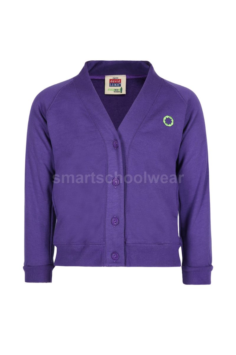 Olive School Cardigan With Logo -0