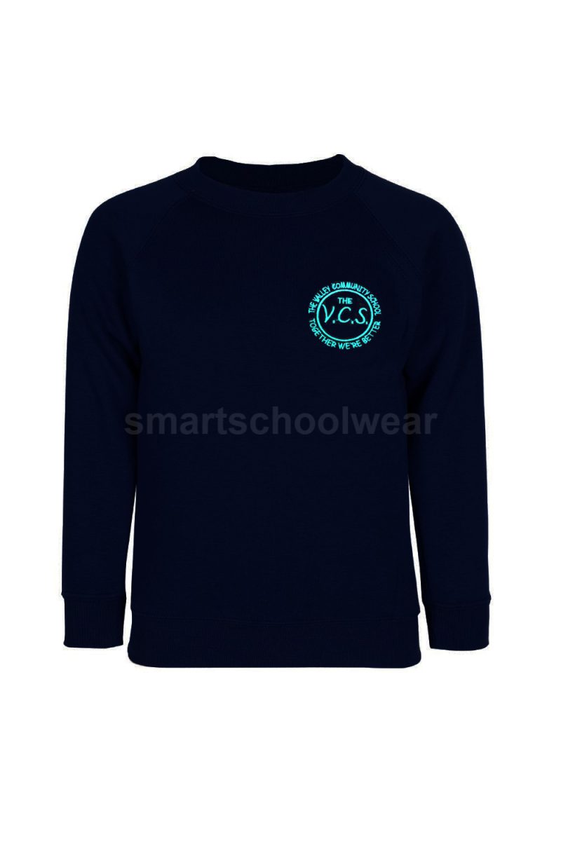 Vally Primary School Logo Navy Blue Sweatshirt