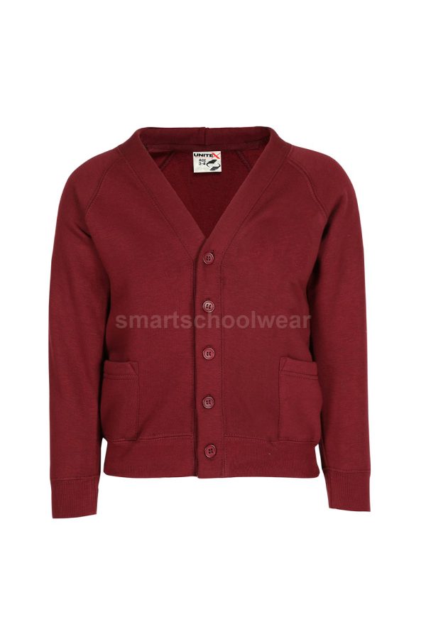 Primary School Plain Maroon Cardigan - Smart School Wear