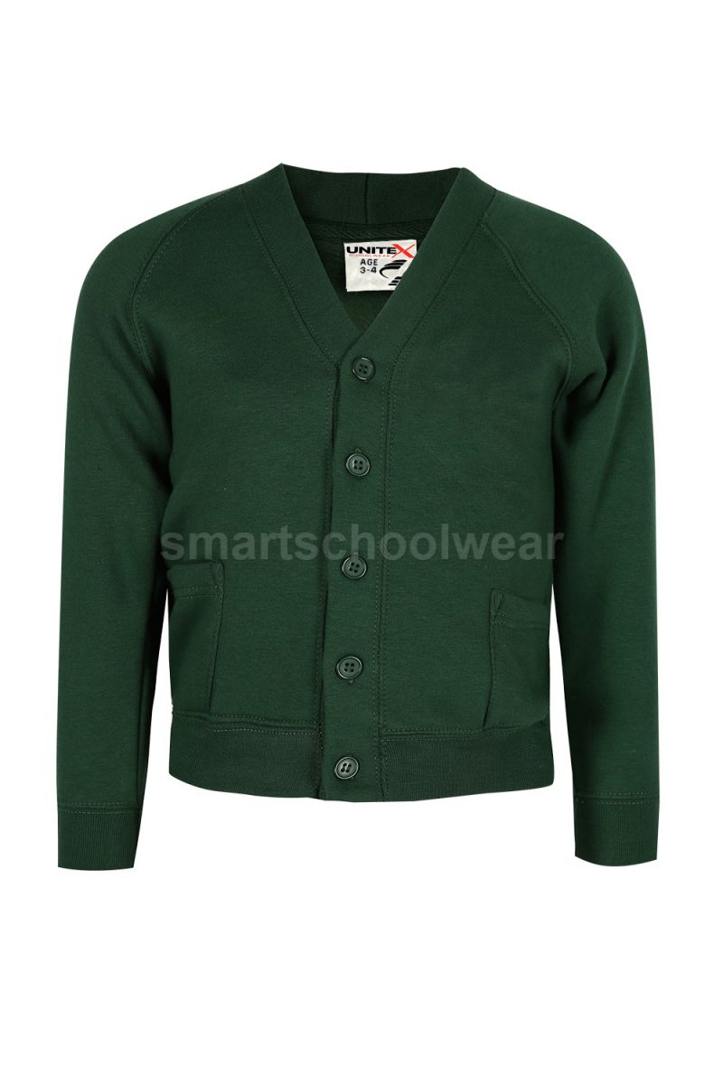 Primary School Plain Green Cardigan-0