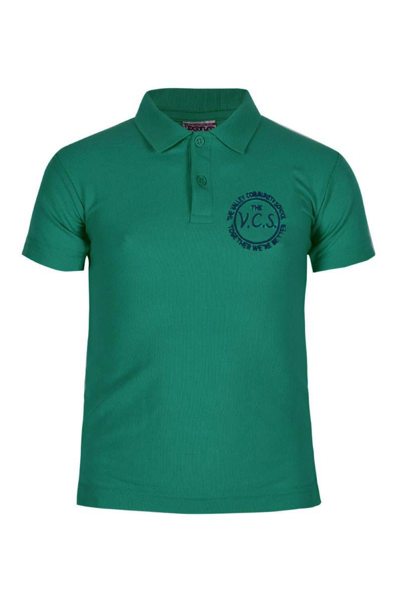 Vally Primary School Logo Green Polo shirt