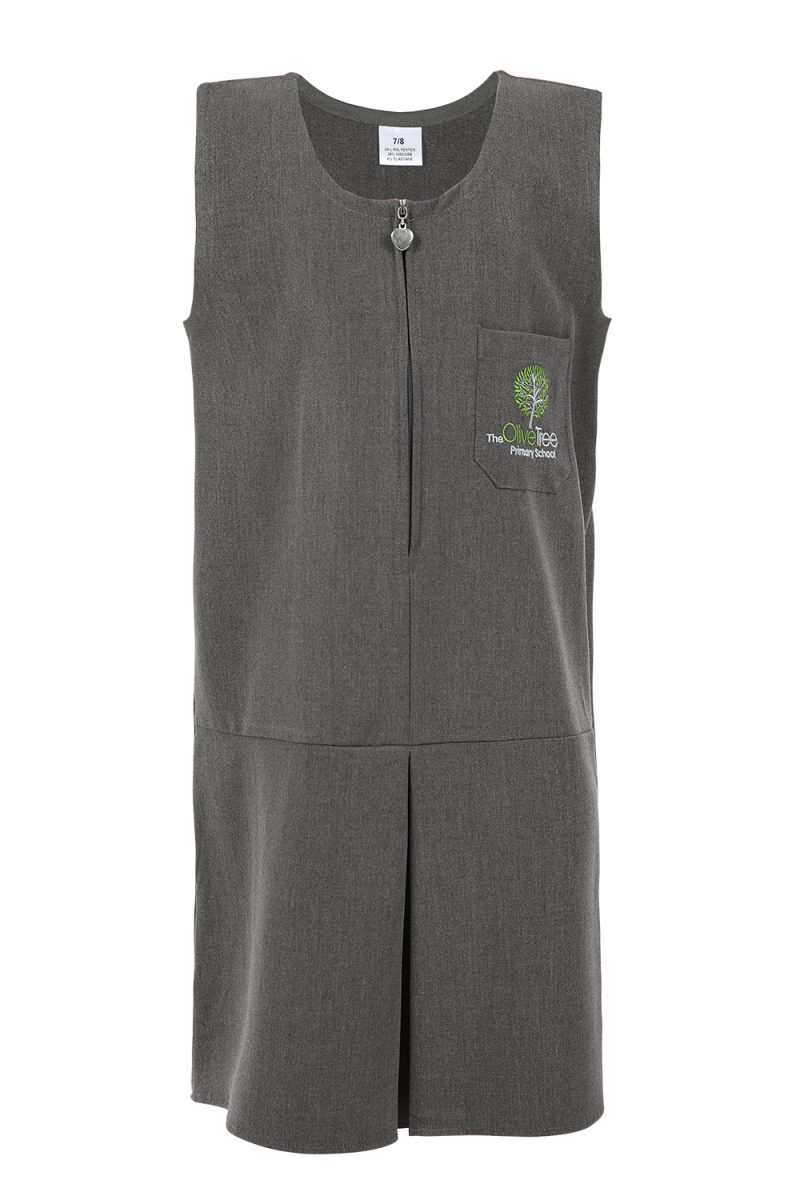 Olive Tree Girls Grey Pinafore-0