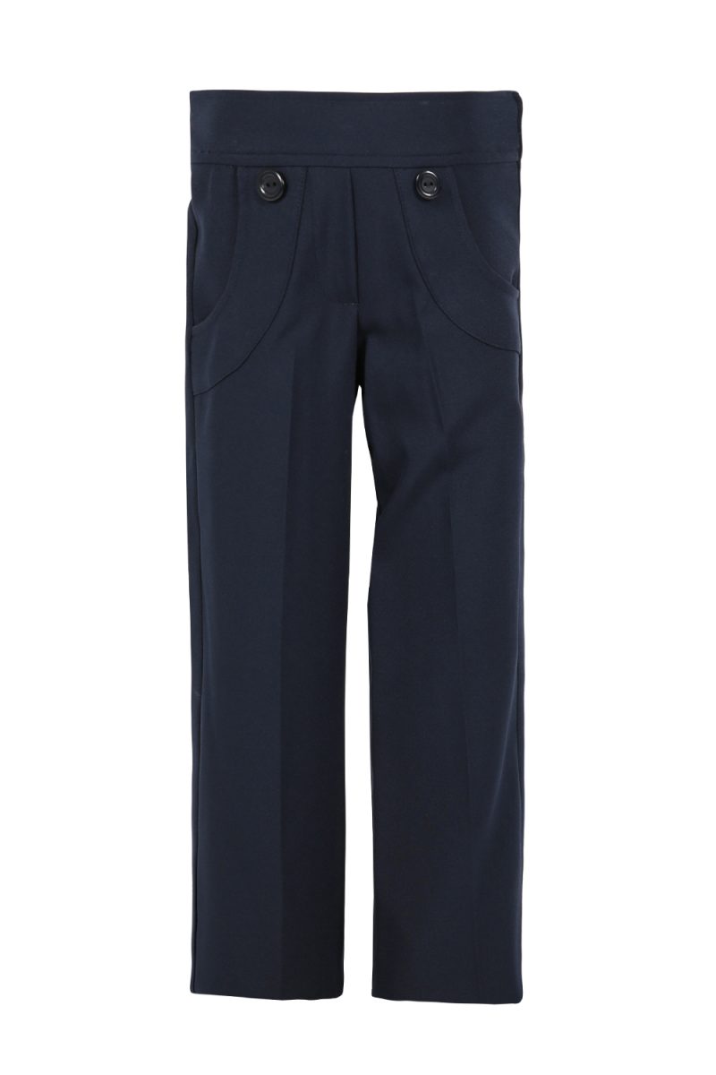 Girls Navy Trouser-0