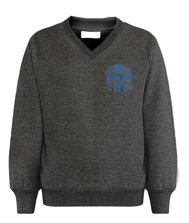 St Ethelbert's V Neck Sweatshirt with Logo