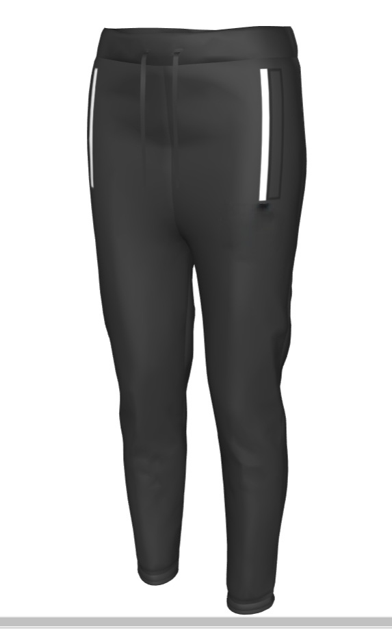 BLACK SLIM FIT TRACK PANTS -0