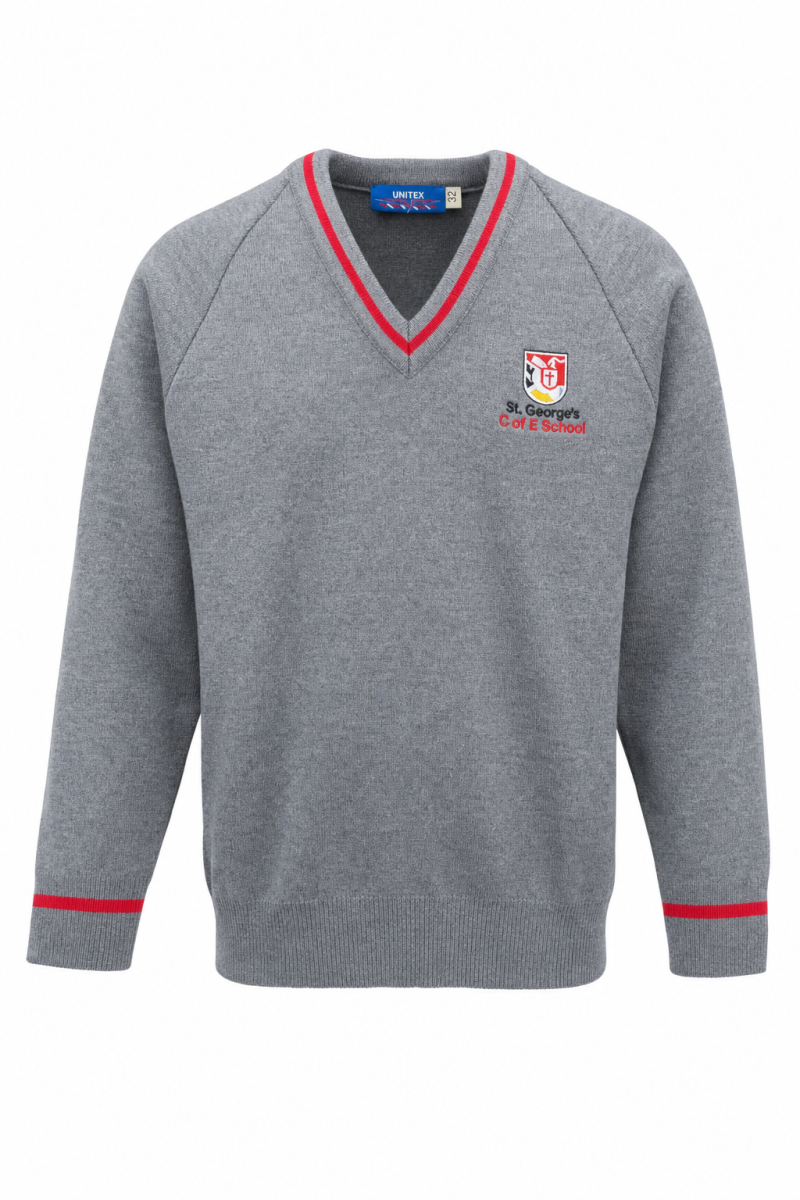St George’s C of E Primary School Grey V Neck Jumper