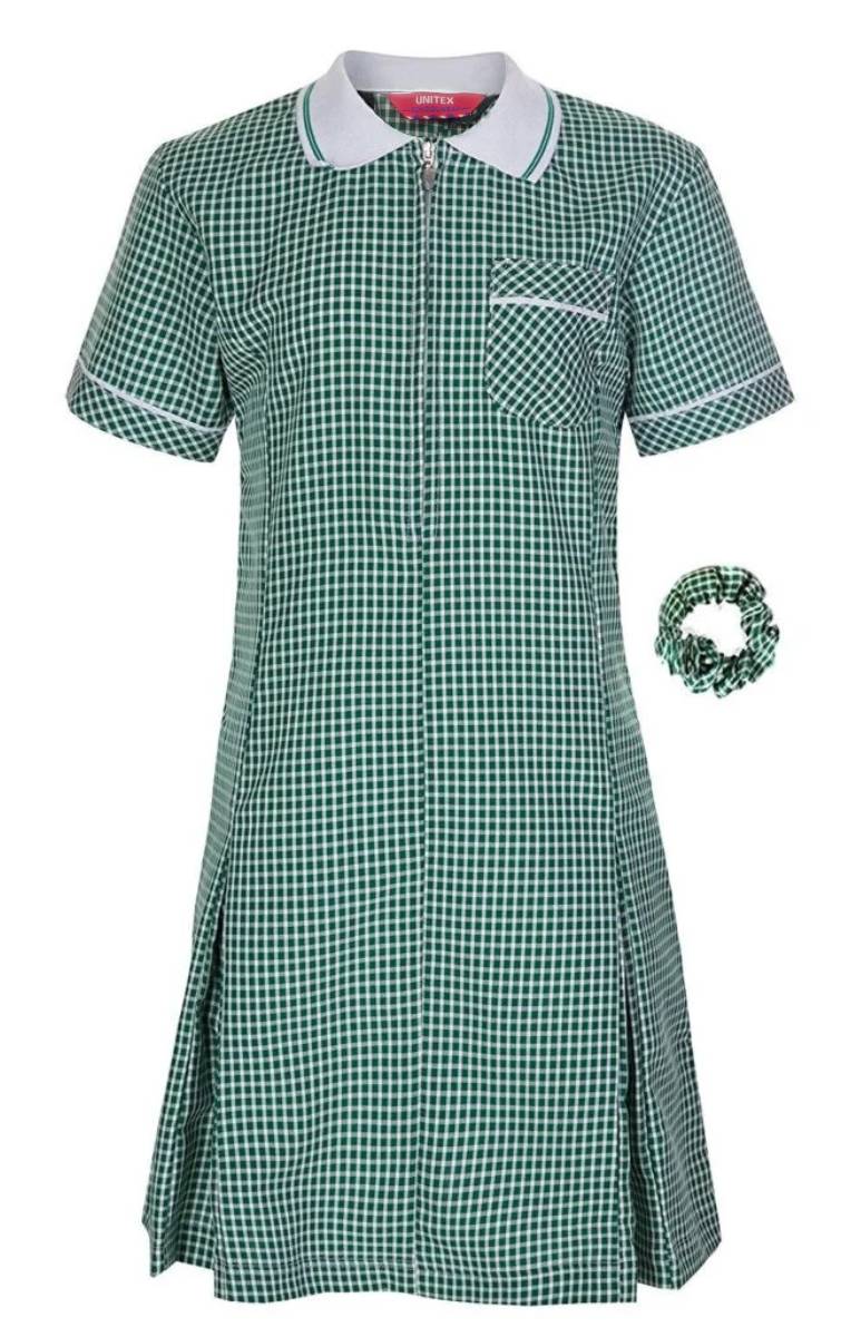 Gingham Check School Summer Dress