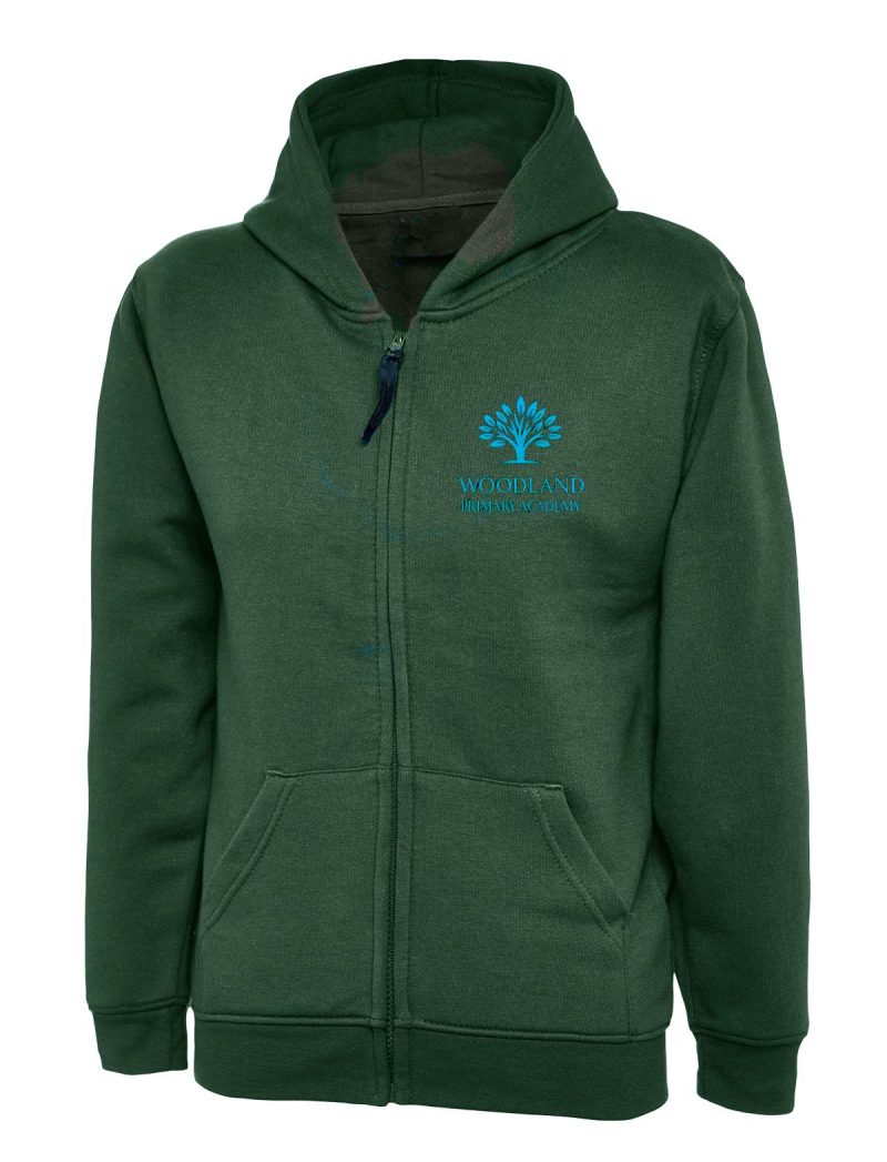 Woodland Academy Zip Hoodie With Logo