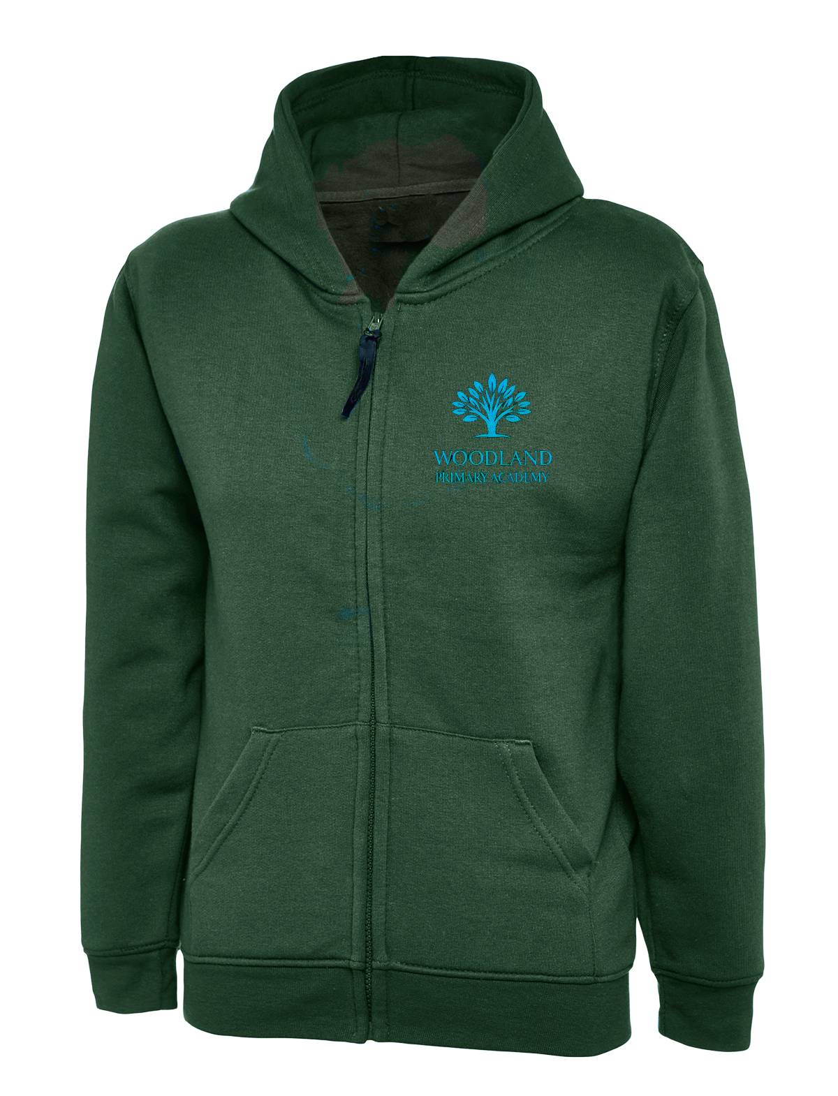 Woodland Academy Zip Hoodie With Logo